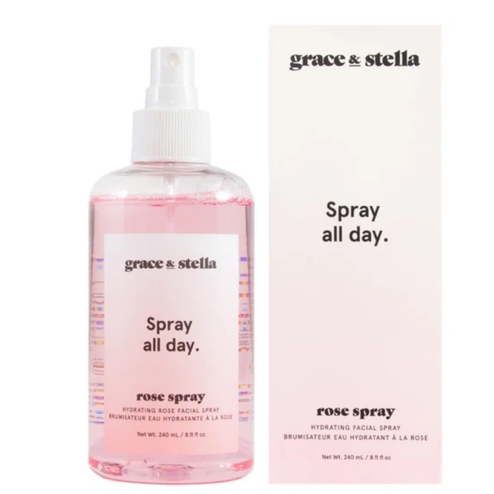 Grace & Stella Hydrating Rose Facial Spray, 8oz, NIB